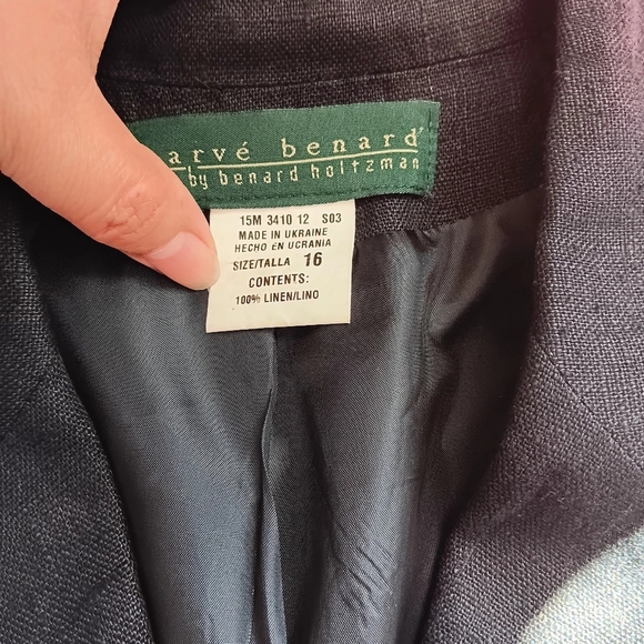 100% linen Harvé Benard utility jacket,size 16, safari holidays, women's, - Picture 5 of 12